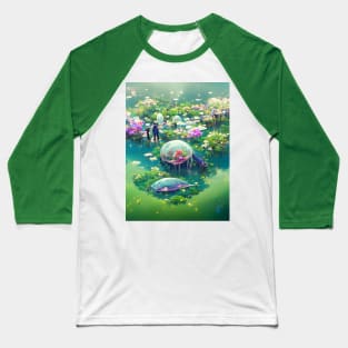 Waterlilies Space Landed Baseball T-Shirt